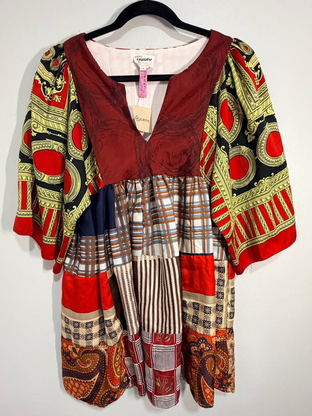 NWT Nuuly One of a Kind Vintage scarf dress Small Free People
